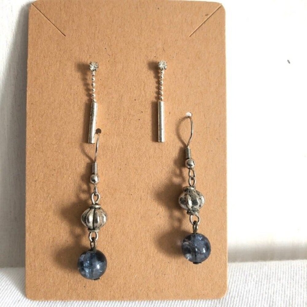 Fishhook Dangle Fashion Pierced Earrings 2 Pair